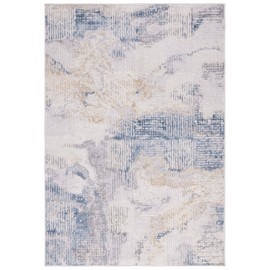 SAFAVIEH Palma Collection Area Rug - 9' x 12', Beige & Light Blue, Modern Abstract Design, Non-Shedding & Easy Care, Ideal for High Traffic Areas in Living Room, Bedroom (PAM350B)