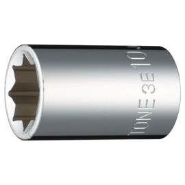 Tone Socket (8 Angle) 3E-10 Drive Angle 0.3 inch (9.5 mm) (3/8 mm), Double Side Width 0.4 inches (10 mm)