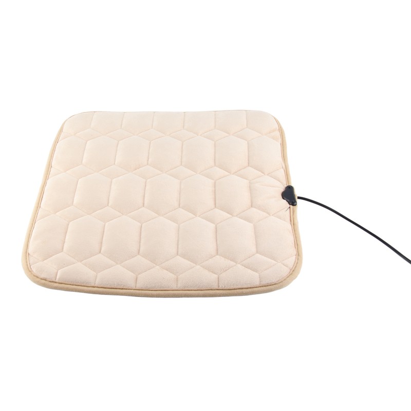 Square Car Seat Heating Pad With Plush Cover 12V Car