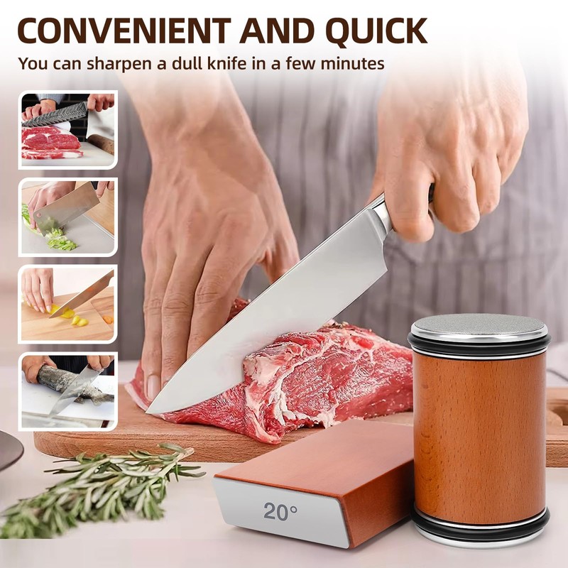 Rolling Knife Sharpener Kit,Knife Sharpener Tool,15 & 20 Degree Sharpening