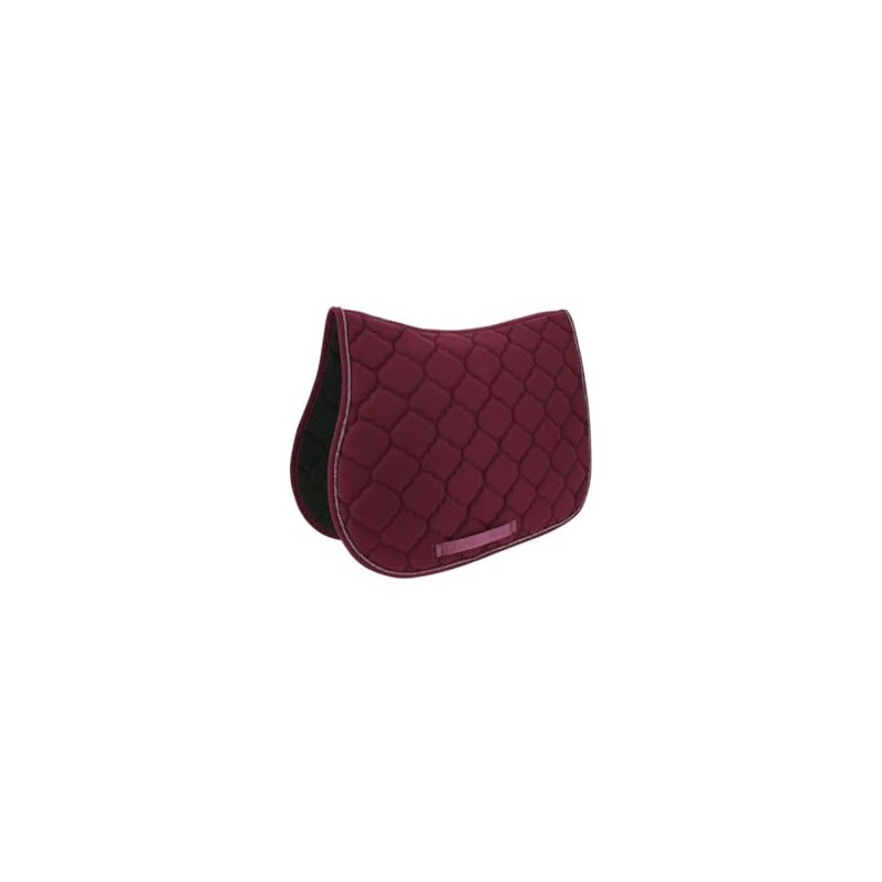 RIDING-WORLD "Rope" Saddle Cloth, Warmblood Bordeaux Red