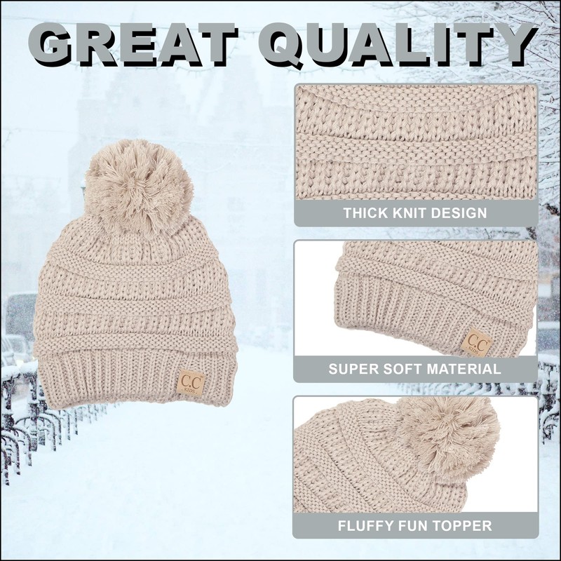Funky Junque - Gorro de punto de cable para niños