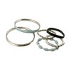 Goody Boutique Hair Tie Bracelets, Skinny/Silver