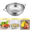 TEAMFAR Strainer, Stainless Steel Kitchen Pasta Strainer with Handles, Micro-Perforated