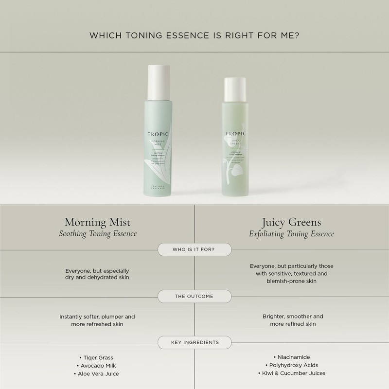 Tropic Skincare Morning Mist Soothing Toning Essence, 100ml refill /
