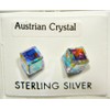Arranview Jewellery A/B Crystal Cube 6mm Earring - 925 Sterling