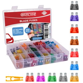 GADLANE Car Fuses Assorted Kit - 300pcs Mini & Medium Blade Fuses Replacements Including - 2A, 3A, 5A, 7.5A, 10A, 15A, 20A, 25A,30A, 35A, 40A - Includes Car Fuse Puller And Car Storage Box