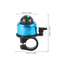 Happyyami Bicycle Bell Replacement Aluminum Compass Bicycle Bell for Handlebars Clear Sound Bike Horn Accessories Mountain Bike Part