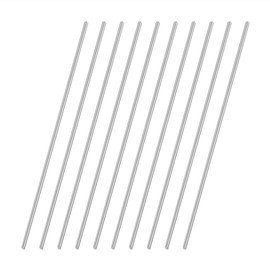 VictorsHome 2mm x 200mm 304 Stainless Steel Round Rod, Metal Solid Shaft Rods Lathe Bar Stock for DIY Crafts Model Car Helicopter Airplane 10pcs