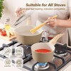 Ceramic Nonstick Sauce Pan with Lid, 1.5 Quart Small Saucepan,