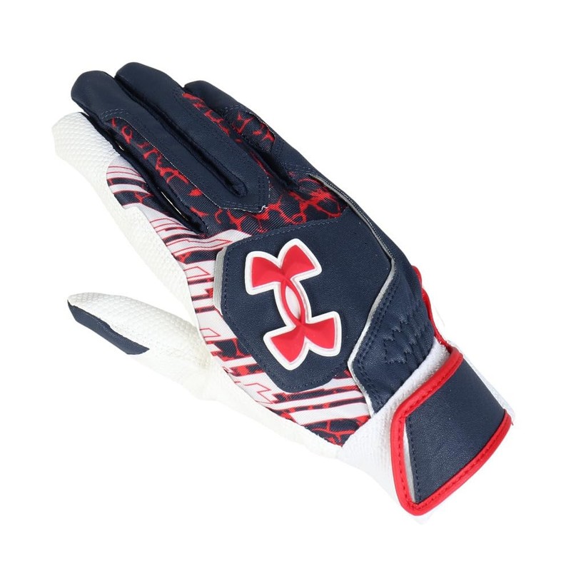 UA Clean Up Batting Gloves 6001310 (410) Midnight Navy, White,