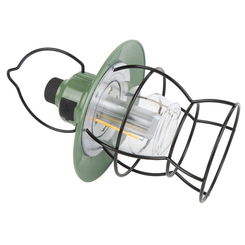 LED Camping Light Retro Style Rechargeable 3 Stepless Dimming Modes