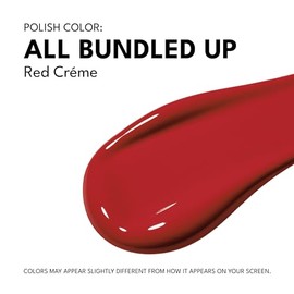 RC Red Carpet Manicure Esmalte de Uñas LED Gel All Bundled Up, Crema Rojo, 9 ml
