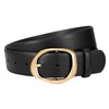JASGOOD Women Leather Belt with Gold Buckle Ladies Fashion Waist