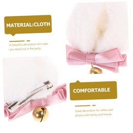 LALAFINA 4 Sets Lolita Bear Ears Tail Hair Clip Set Women's Fashion Accessory Hair Clips for Cosplay Party Headwear