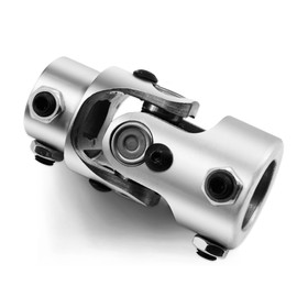 RABROPAR 1" Round X 3/4" DD Steering U Joint Steering Shaft Universal Joint Coupling Chrome, 3-1/4" Overall Length 1-5/8" Outside Diameter