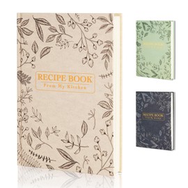 Blank Recipe Book with Waterproof Hardcover, Recipe Book to Write in Your Own Recipes, 70+ Empty Family Recipe Book, Recipe Notebook, Beige