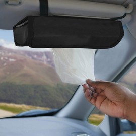 FH Group Car Visor Tissue Holder with 2 Packs of Tissues fits Most Cars, SUVs and Trucks - Black