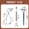 ZWWOGE Eyelash Curler 3-Piece Set Includes Partial Eyelash Curler, Double