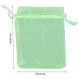 AUNMAS Bolsas Reutilizables de Malla Verde para Jardín 6x8 Pulgadas Protección de Frutas y Plantas con Cordón Barrera contra Aves Ideal para Manzanas Peras Tomates y Más