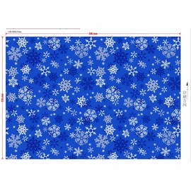 100 Sheets 20 * 14 Inches Christmas Tissue Paper for Gift Wrapping Blue White Snowflake Printed Tissue Paper for Gift Bags for Winter Holidays Xmas Party DIY Craft