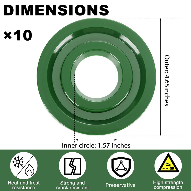 Ziliny 10 Pcs Sprinkler Spray Protector Donut 1.57" ID Plastic