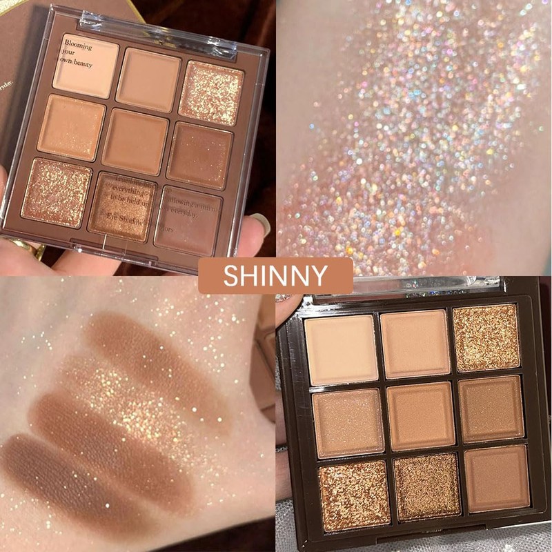 CAKAILA Neutral Nude Brown Smokey Eye Shadow Palette,Rose Gold Bronze