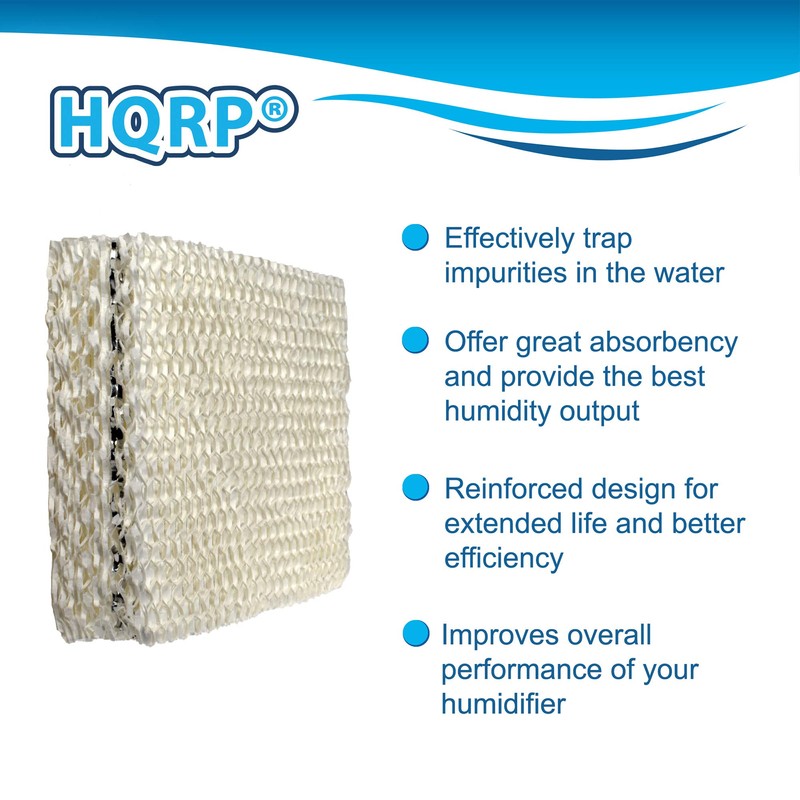 HQRP Wick Filter (4-Pack) Compatible with Duracraft DH803 / DH804