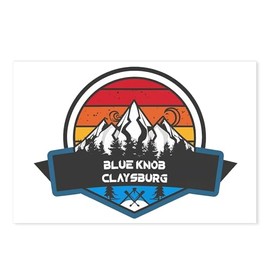 CafePress Blue Knob All Seasons Claysburg Pennsylvania Postcards (Package of 8), 6"x4" Printed Note Card