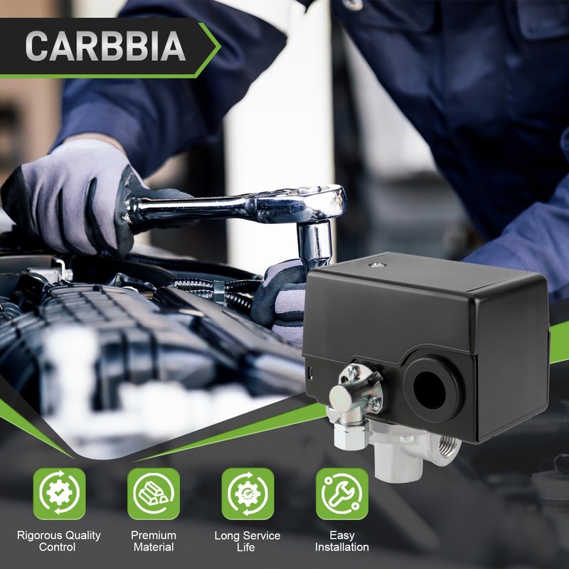 Carbbia Z-D26612 Pressure Switch Z- for Porter Cable 150/120 PSI