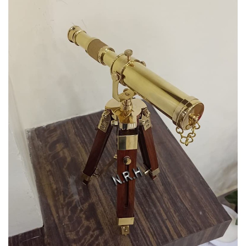 Nautical Replica Hub Brass & Brown 9 Inch Manual Focus