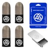 JOWILIN Gaming Finger Sleeves, 4 Pcs Silver Fibers Gaming Gloves