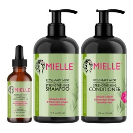 Kit Shampoo Acondicionador Y Aceite De Romero Mielle Organic                                                                                          