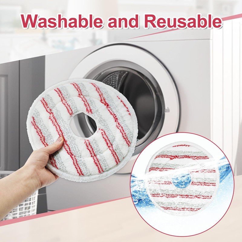 GFRED 3Pcs Mop Pads Replacement Compatible With Vileda Spin and