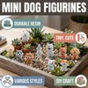 Gaomumu 12PCS Mini Cute Puppy Figurines, Resin Cartoon Dog Ornaments,