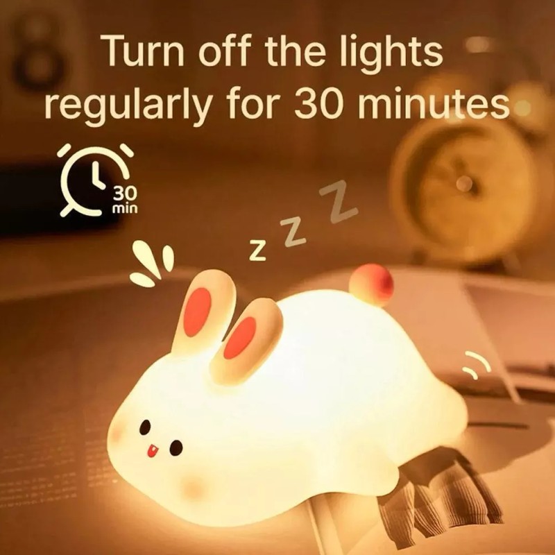 generic Adornos De Luz Nocturna Pequeños De Conejo De Cara