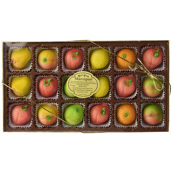 Bergen Marzipan - Assorted Fruit Shapes (18pcs.) by Bergen Marzipan [Foods]