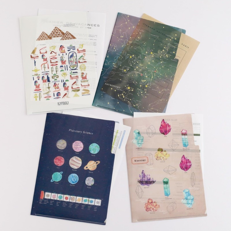 Green Flash STUDY HOLIC A5 Pocket Clear File Archaeology ST-338