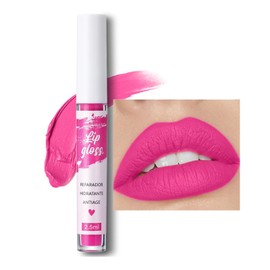 LYNTYAOU Hot Pink Liquid Lipstick, Lipsticks for Women Long Lasting, Waterproof Non-Sticky Full-Coverage Bright Pink Lip Gloss, Not Fade Matte Lip Stain,Tinted Lip Balm for Girls & Women