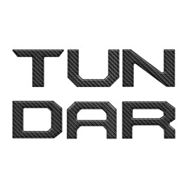 TufSkinz Tailgate Letter Inserts - Fits 2014-2021 Toyota Tundra  - Raised Carbon Fiber