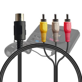 Allone GRG-MDAVBK AV Cable for Megadrive/PC Engines/DUO/NEOGEO 0.8 x 2.2 inches (2 x 2 x 5.5 cm), Stereo AV Cable, Convenient to Carry