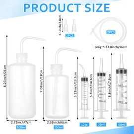10 Pcs Jaw Surgery Soft Drink Liquid Diet Set, 2 Direct Syringes, 2 Connectors, 2 Curved Syringes, 2 Squeeze Bottles, 2 Tubing, Jaw Surgery Recovery Supplies for Eating and Drinking Liquids