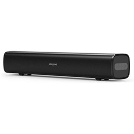Creative Stage Air Portable and Compact Under-Monitor USB-Powered Soundbar for Computer, with Dual-Driver and Passive Radiator for Big Bass, Bluetooth and AUX-in, USB MP3 (Renewed)