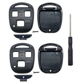 Replacement Keyless Entry Key Fob Cover Housing Fits for Lexus ES GS GX is LS LX RX SC IS300 LX470 GX470 RX300 RX350 Key Fob Case Shell (Pack 2)