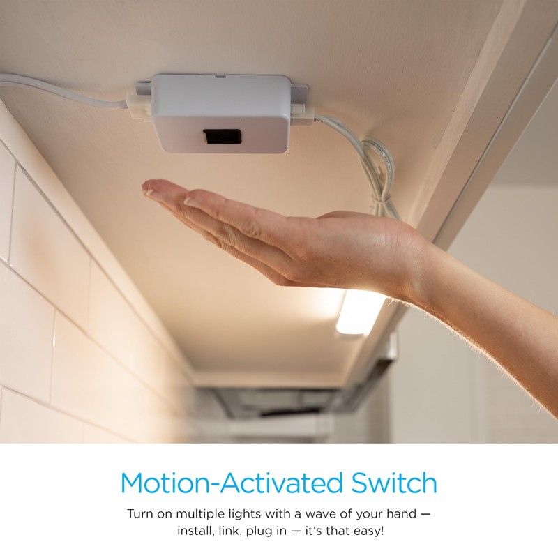 Enbrighten BrightLink Motion Activated Switch, Motion Sensor Switch, Under Cabinet
