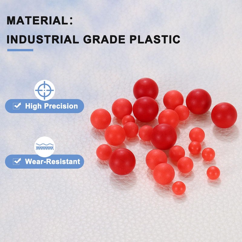 sourcing map 100pcs PP Plastic Bearing Balls 5mm Solid Plastic