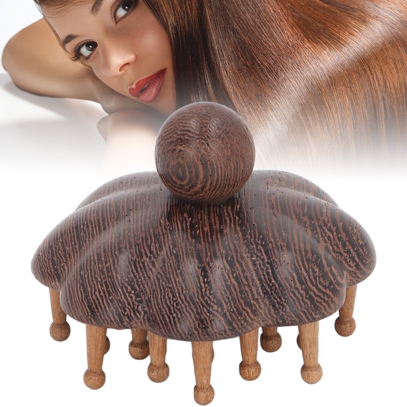 Wood Massage Comb Sandalwood Scraping Scalp Massage Comb Massager Tool