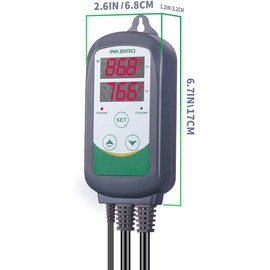 Inkbird ITC-308 WIFI Temperature Controller, Digital Thermostat, Temperature Control, Heating and Cooling, 2 Stage Outlet, App Compatible, Suitable for Home Brewing, Cultivation, Reptile, Incubation,