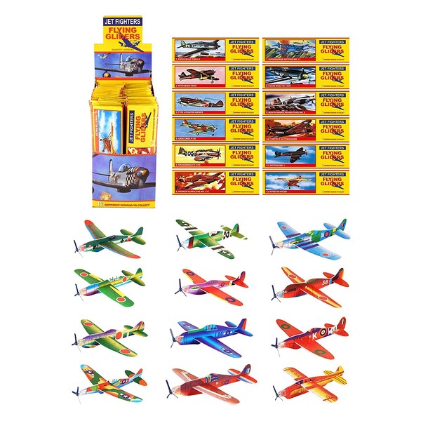 HENBRANDT 6 Flying Gliders from, Individually Wrapped Children's Party Bag