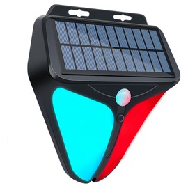 Solar Flash Light Alarm 129 dB Acoustic Alarm Siren for Outdoor Solar Alarm with Motion Sensor IP65 Waterproof Security Siren Light for Farm, Villa, Home